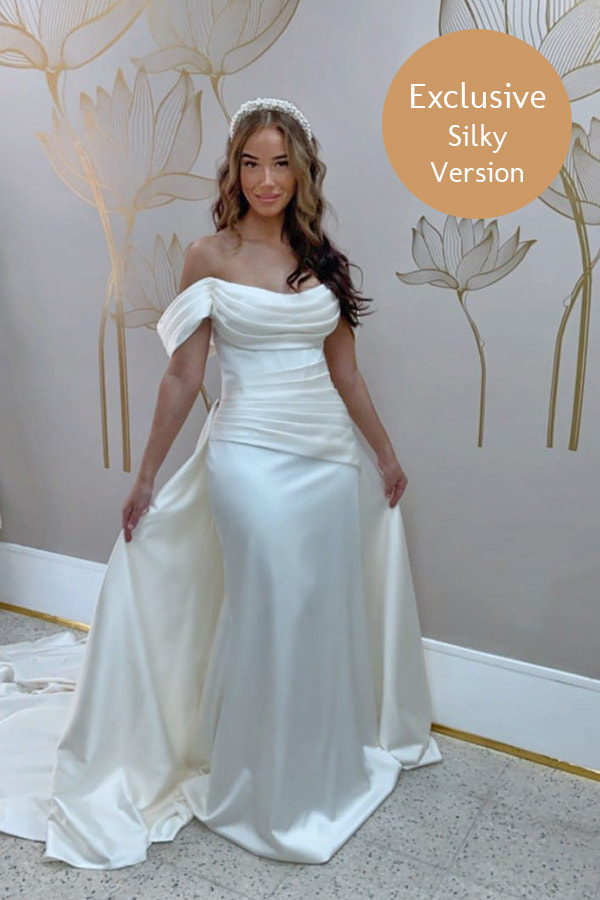 Eva Lendel 'Miata' exclusive silky version bridal dress.