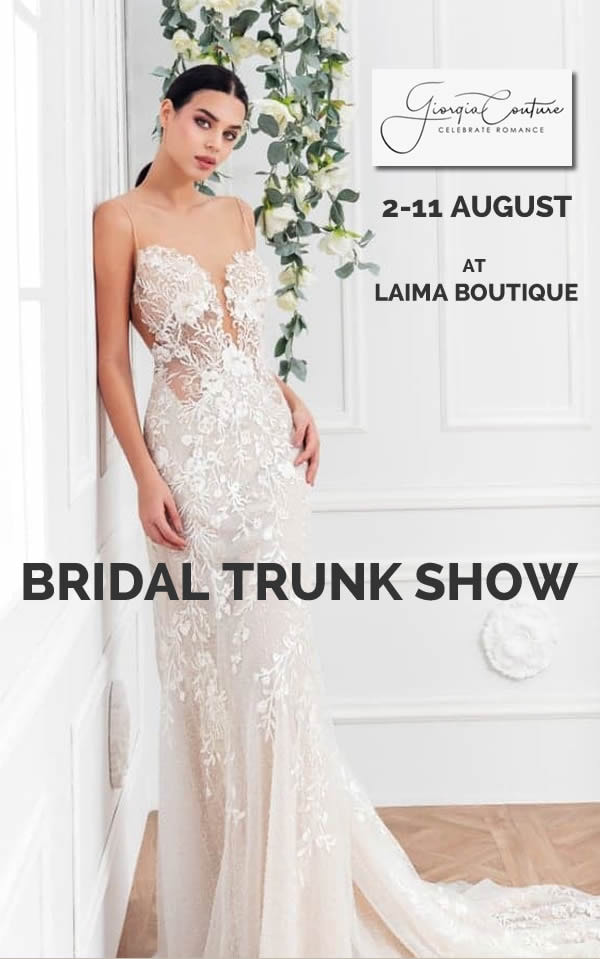 Georgia Couture bridal trunk show at Laima Boutique.