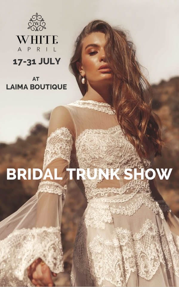 White April bridal trunk show at Laima Boutique.